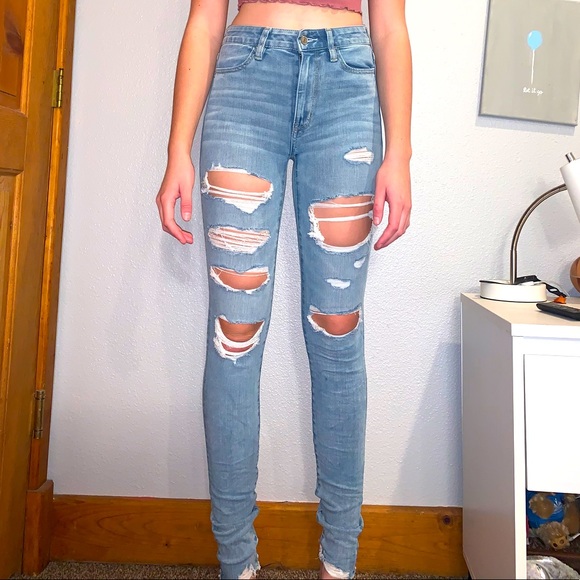 American Eagle Ripped Jeans Size Xlong 